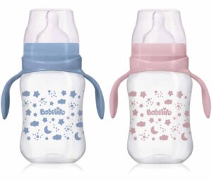 BIBERON 250 ML PP BOCA ANCHA TETINA SILICONA Flujo 2 con asas - 13742